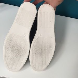 steven by steve madden coin leather and stud wedge sneakers